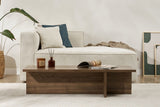 Coffee tables - Rectangular coffee table walnut melamine - 120x45x30 cm - Portland - Dimehouse