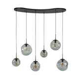 Hanging lamps - Industrial Hanging Lamp Nova Black 6 - light Beam 135 cm - Dimehouse