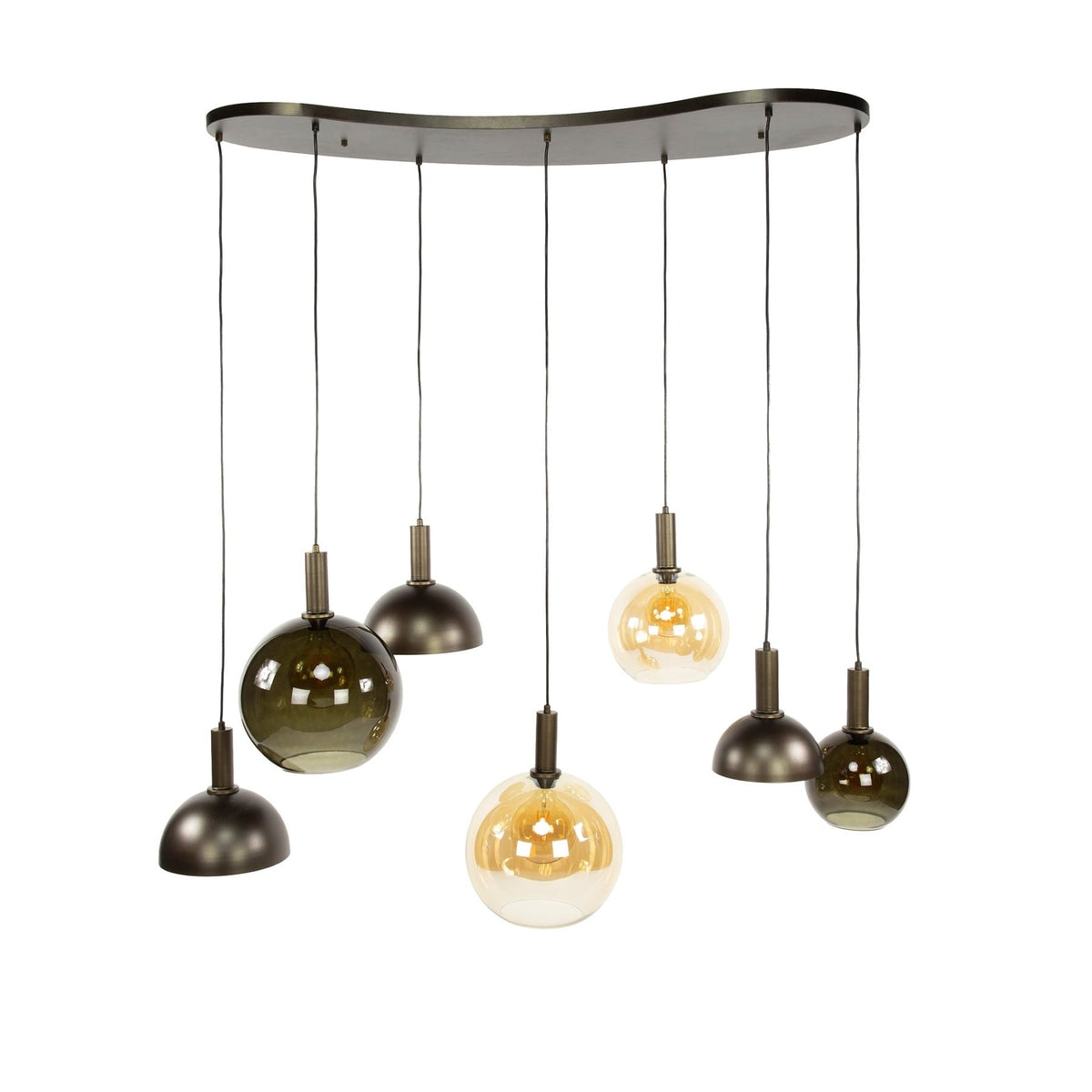 Hanging lamps - Cluster Hanging lamp Sienna 7 - light Brown - Dimehouse