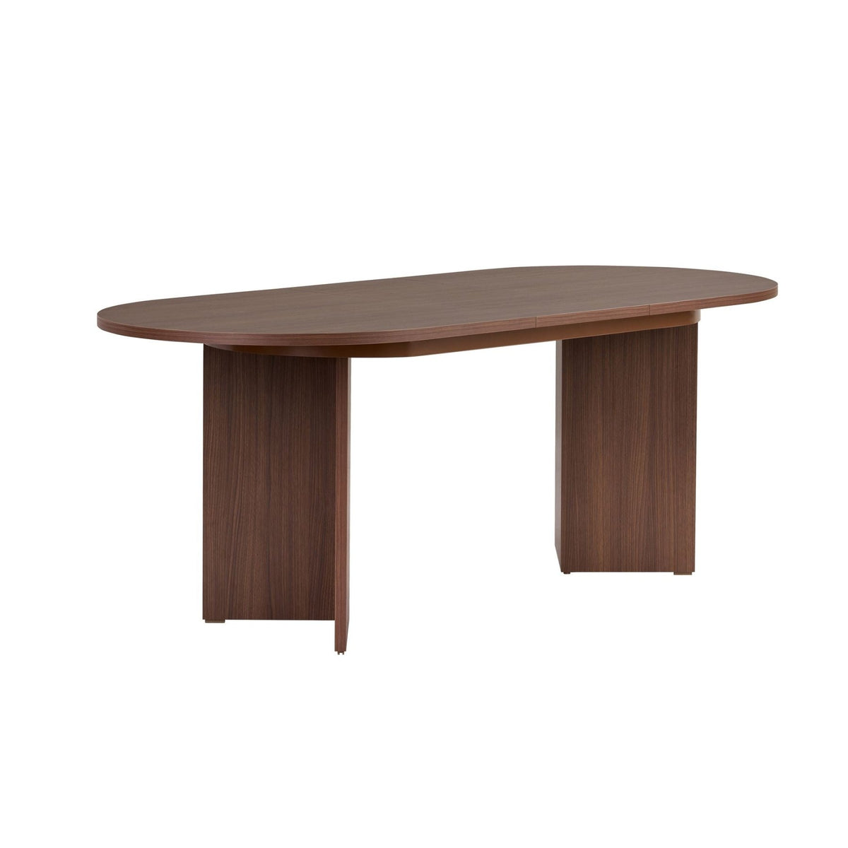 Sorell extendable dining table walnut 160 cm Melamine coated wood composite