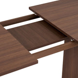Sorell extendable dining table walnut 160 cm Melamine coated wood composite