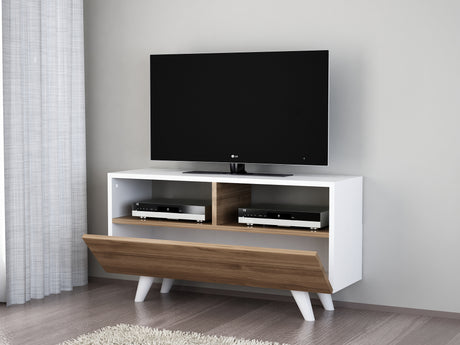 TV Furniture - TV Furniture Novella White Walnut Melamine 90x50.6x29.5 cm - Dimehouse