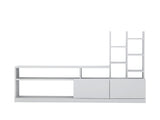 TV Furniture - TV Furniture Set Dolunay White Melamine 164.4x91.3x25 cm - Dimehouse