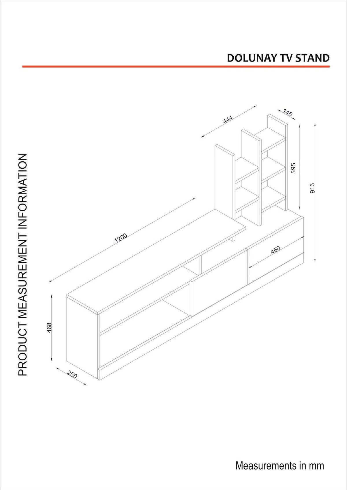 TV Furniture - TV Furniture Set Dolunay White Melamine 164.4x91.3x25 cm - Dimehouse