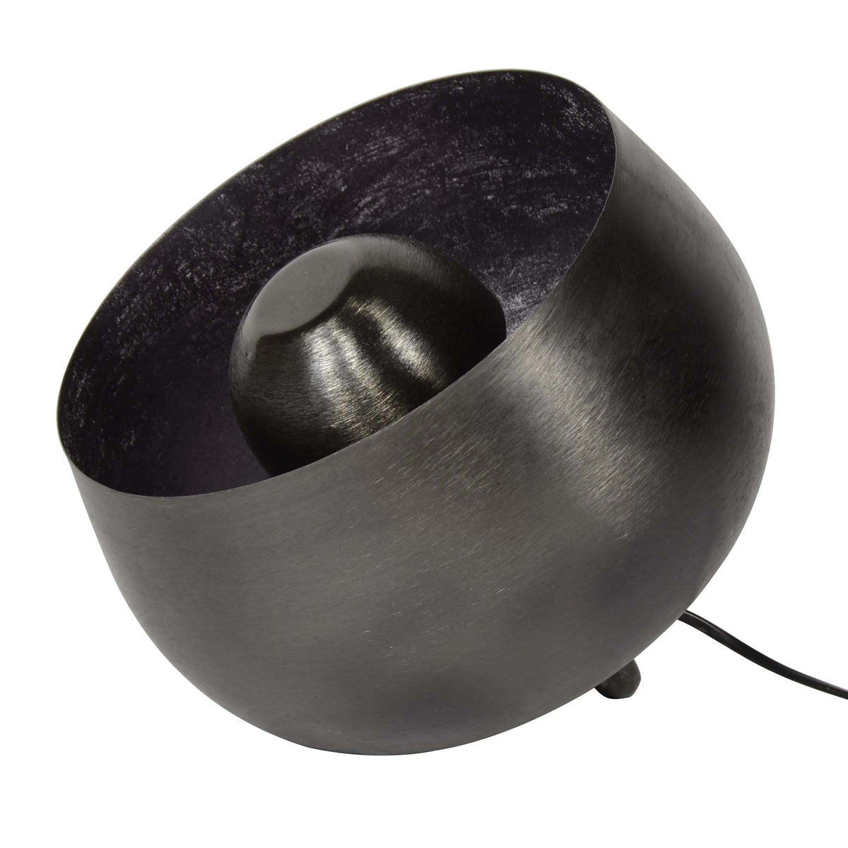 Table lamp Basel DH Interior Black LxWxH 31x29x29 Nickel White photo diagonal front view
