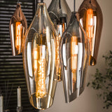 Hanging lamps - Modern Hanging Lamp Coco 7 - light colored glass - Dimehouse