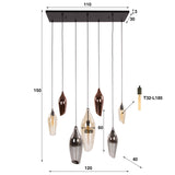 Hanging lamps - Modern Hanging Lamp Coco 7 - light colored glass - Dimehouse