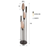 Floor lamp Cocoon 5-light brown frosted