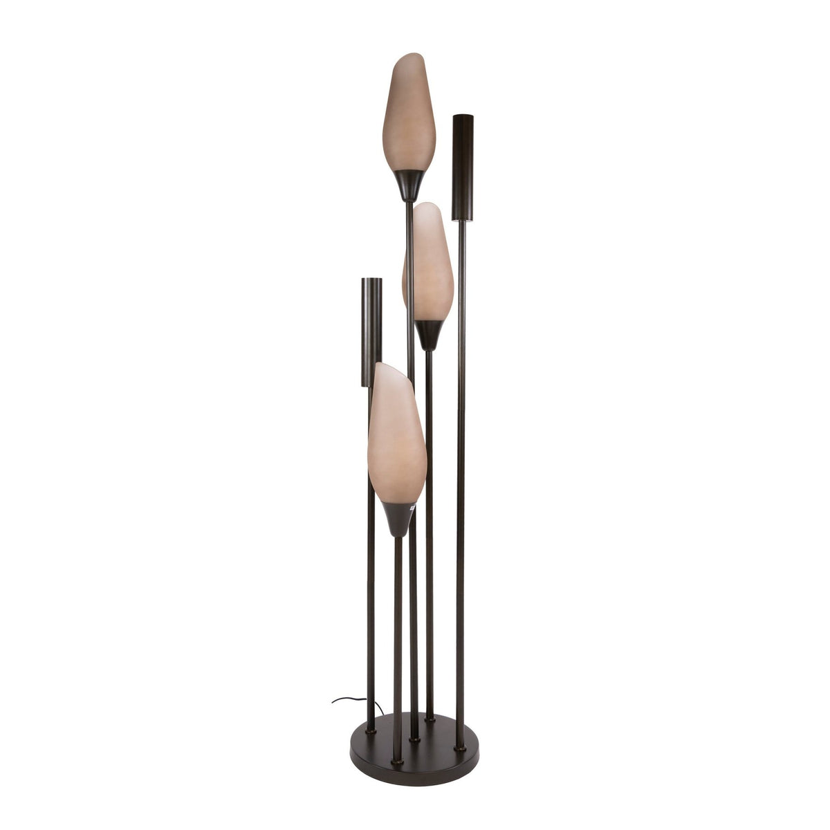 Floor lamp Cocoon 5-light brown frosted