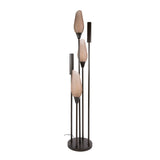 Floor lamp Cocoon 5-light brown frosted