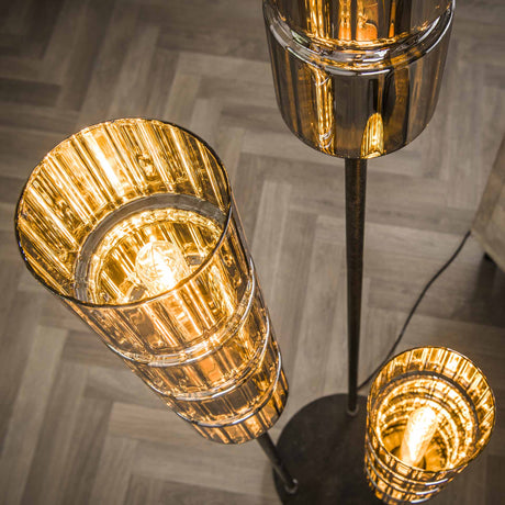 Floor lamps - Floor lamp Kik 3 - slightly stepped cylinder glass - Dimehouse