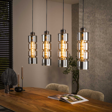 Hanging lamps - Hanging lamp Kik 4 - light cylinder glass - Dimehouse