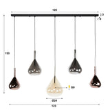 Hanging lamps - Modern Hanging Lamp Noxen 5 - light Colored Glass - Dimehouse