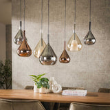 Hanging lamps - Modern Hanging Lamp Noxen 7 - light Colored Glass - Dimehouse