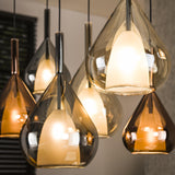 Hanging lamps - Modern Hanging Lamp Noxen 7 - light Colored Glass - Dimehouse