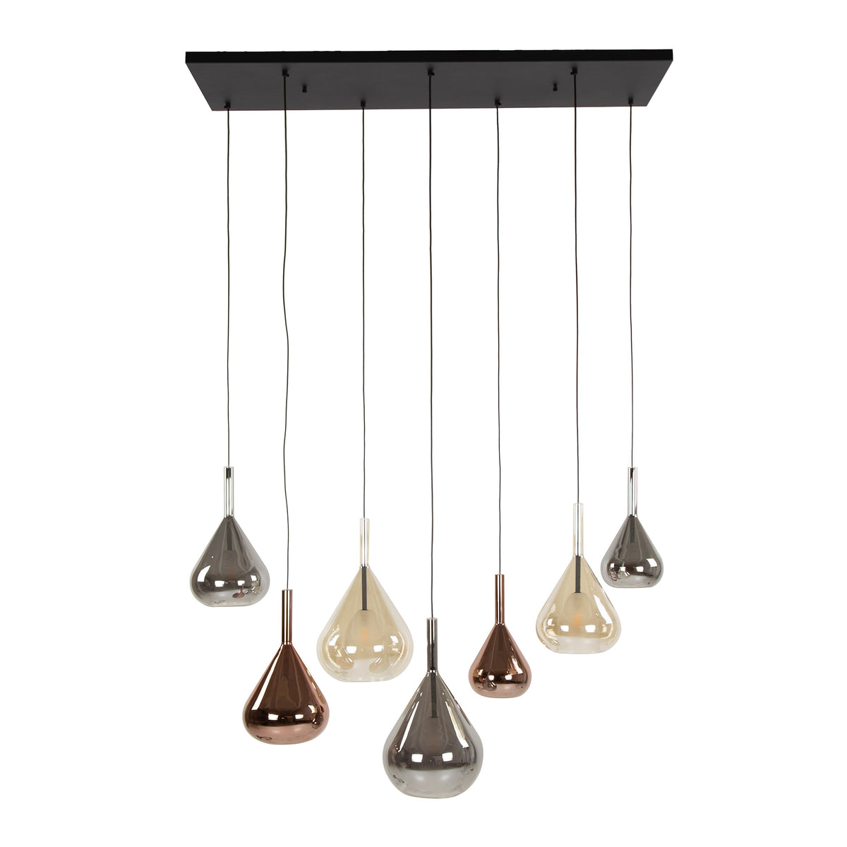 Hanging lamps - Modern Hanging Lamp Noxen 7 - light Colored Glass - Dimehouse
