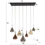 Hanging lamps - Modern Hanging Lamp Noxen 7 - light Colored Glass - Dimehouse