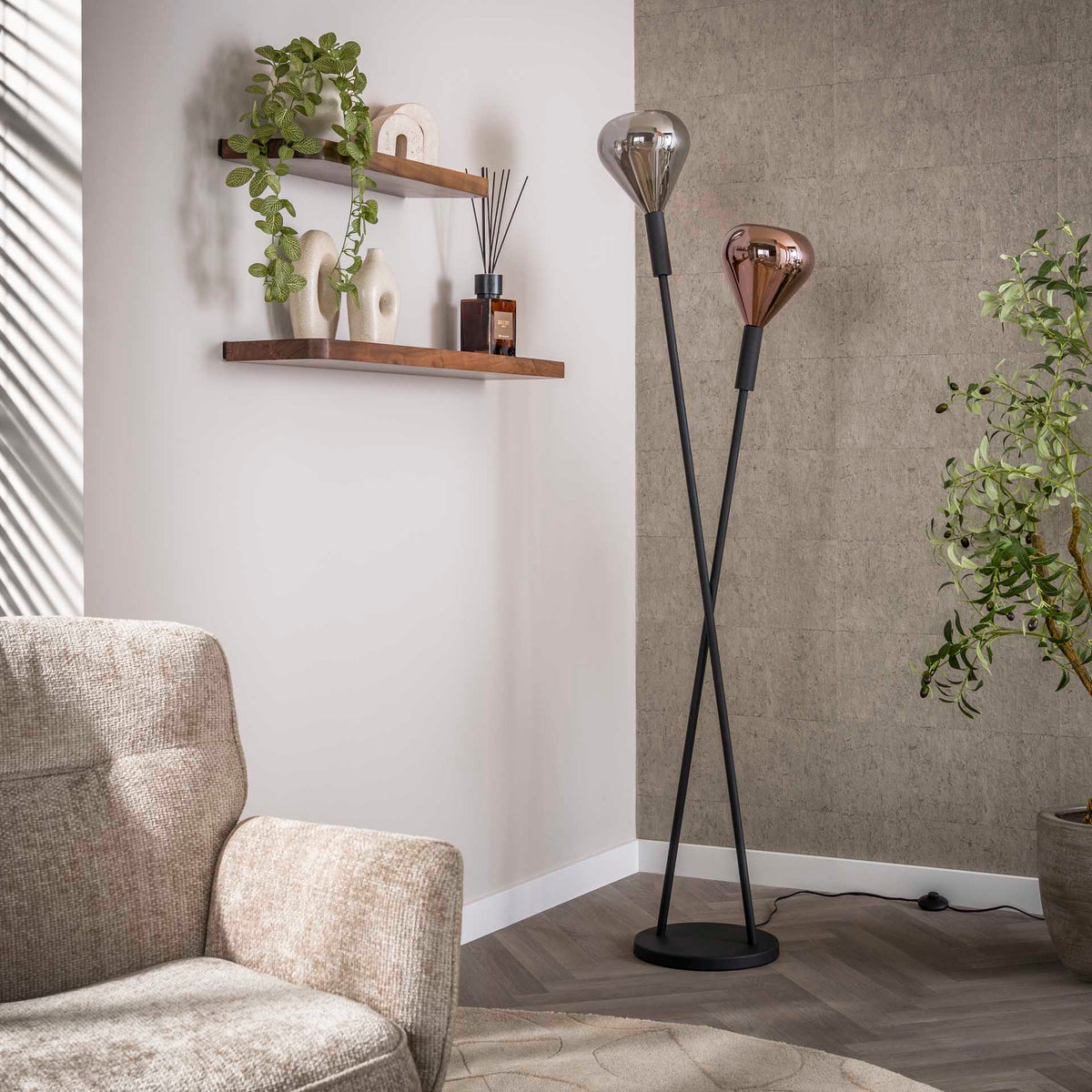 Floor lamps - Modern Floor Lamp Noxen 2 - light Black - Dimehouse