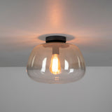 Hanging lamps - Ceiling lamp Noma Shaded Amber Glass 36x22 cm - Dimehouse