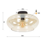 Ceiling lamps - Ceiling lamp Phil 1 - light amber glass - Dimehouse