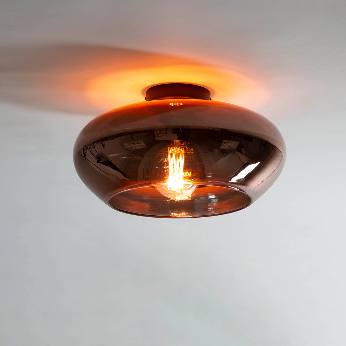Ceiling lamps - Ceiling lamp Phil 1 - light copper-colored glass - Dimehouse