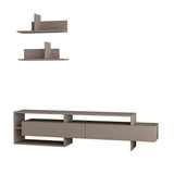 TV Furniture - TV Furniture Set Gara Mokka Melamine 180x42x32 cm - Dimehouse