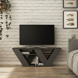 TV Furniture - TV Furniture Pipralla Anthracite Melamine 110x40x30 cm - Dimehouse