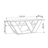 TV Furniture - TV Furniture Pipralla White Melamine 110x40x30 cm - Dimehouse