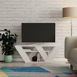 TV Furniture - TV Furniture Pipralla White Melamine 110x40x30 cm - Dimehouse