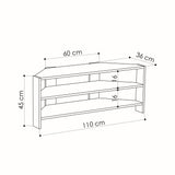 TV Furniture - TV Furniture Thales White Melamine 110x45x36 cm - Dimehouse