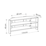 TV Furniture - TV Furniture Thales Mocha Melamine 114x45x36 cm - Dimehouse