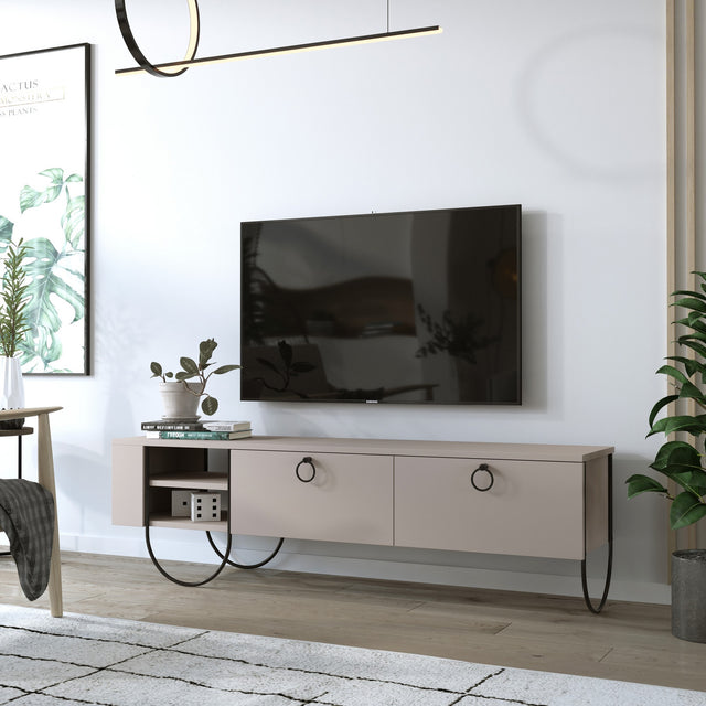 TV Furniture - TV Furniture Norfolk Mocha Melamine 150x44x36 cm - Dimehouse