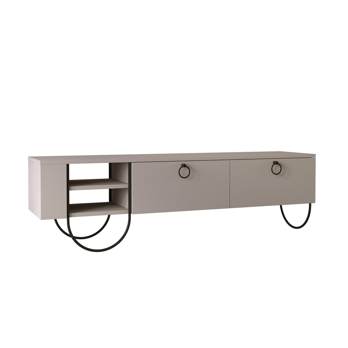 TV Furniture - TV Furniture Norfolk Mocha Melamine 150x44x36 cm - Dimehouse