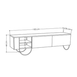 TV Furniture - TV Furniture Norfolk Mocha Melamine 150x44x36 cm - Dimehouse