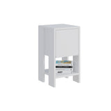 Bedside tables - Bedside table Ema White Melamine 30x55x30 cm - Dimehouse