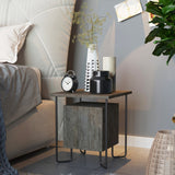 Bedside tables - Bedside table Acres Dark brown Melamine 40x45x40 cm - Dimehouse