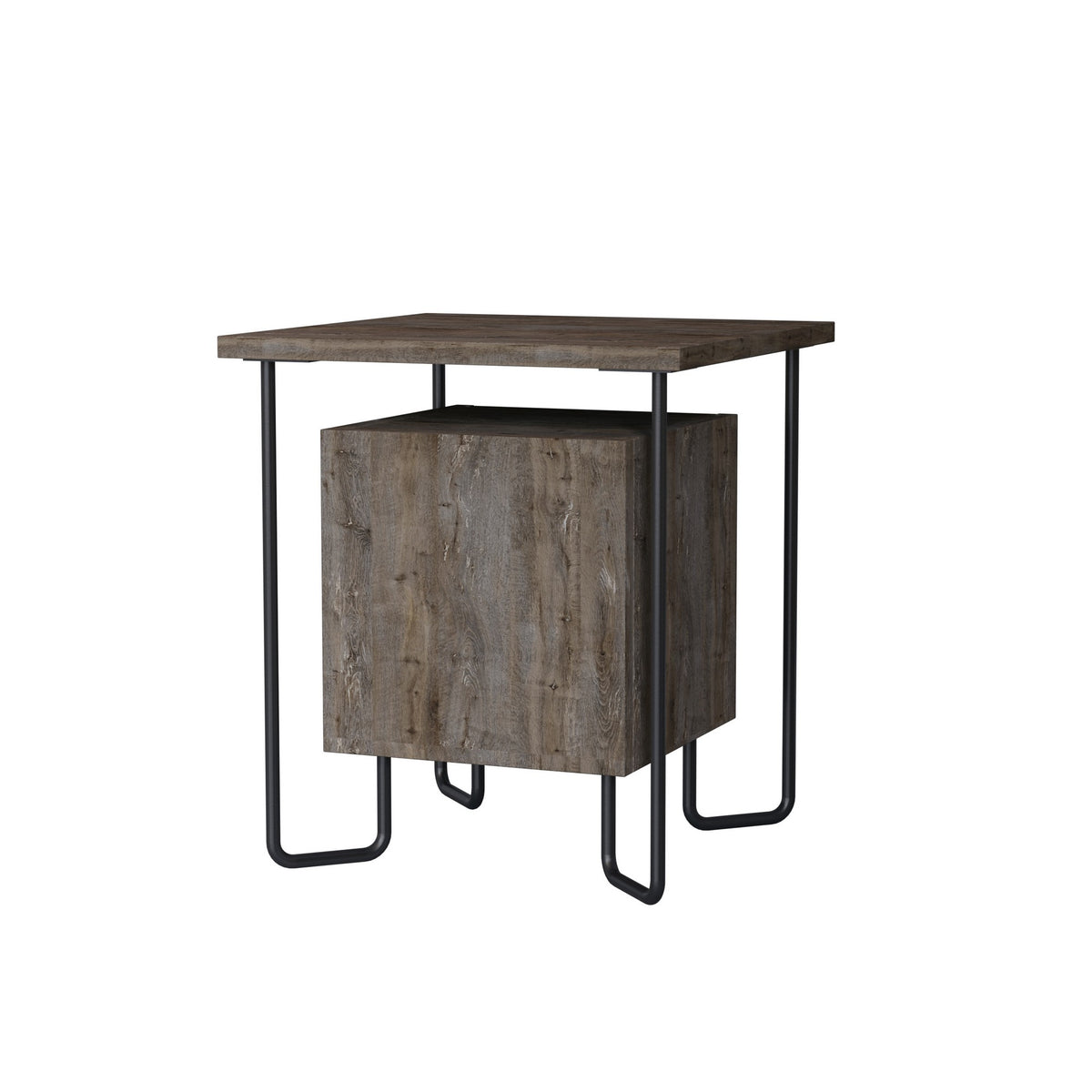 Bedside tables - Bedside table Acres Dark brown Melamine 40x45x40 cm - Dimehouse