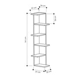 Bookcases - Bookcase Saso White Melamine 37x141x24 cm - Dimehouse