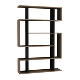 Bookcases - Bookcase Mito Sonoma Oak Anthracite Melamine 110x161x25.5 cm - Dimehouse