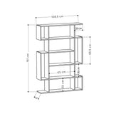 Bookcases - Bookcase Mito White Melamine 110x161x25.5 cm - Dimehouse