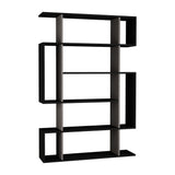 Bookcases - Bookcase Mito Anthracite Brown Melamine 110x161x25.5 cm - Dimehouse