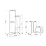 Bookcases - Modular shelving unit oak melamine Sule 42x89x20 cm - Dimehouse