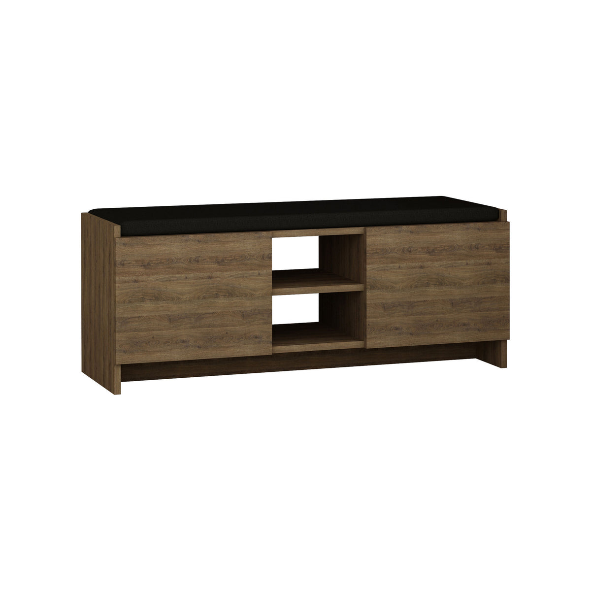 Shoe cabinets - Shoe cabinet Dark Oak Melamine - six compartments - 110x43x37 cm - Zulla - Dimehouse