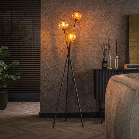Floor lamps - Floor lamp Kaja 3 - light colored glass - Dimehouse