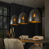 Hanging lamps - Industrial Hanging Lamp Kylian 3 - Light Metal Black - Dimehouse