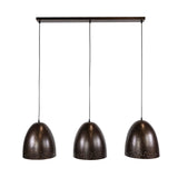 Hanging lamps - Industrial Hanging Lamp Kylian 3 - Light Metal Brown - Dimehouse