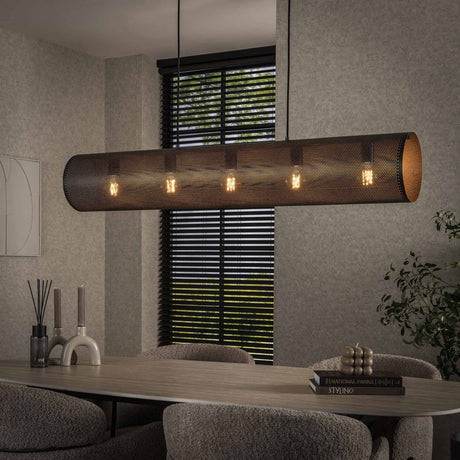 Hanging lamps - Hanging lamp Knox 5 - light mesh black - Dimehouse