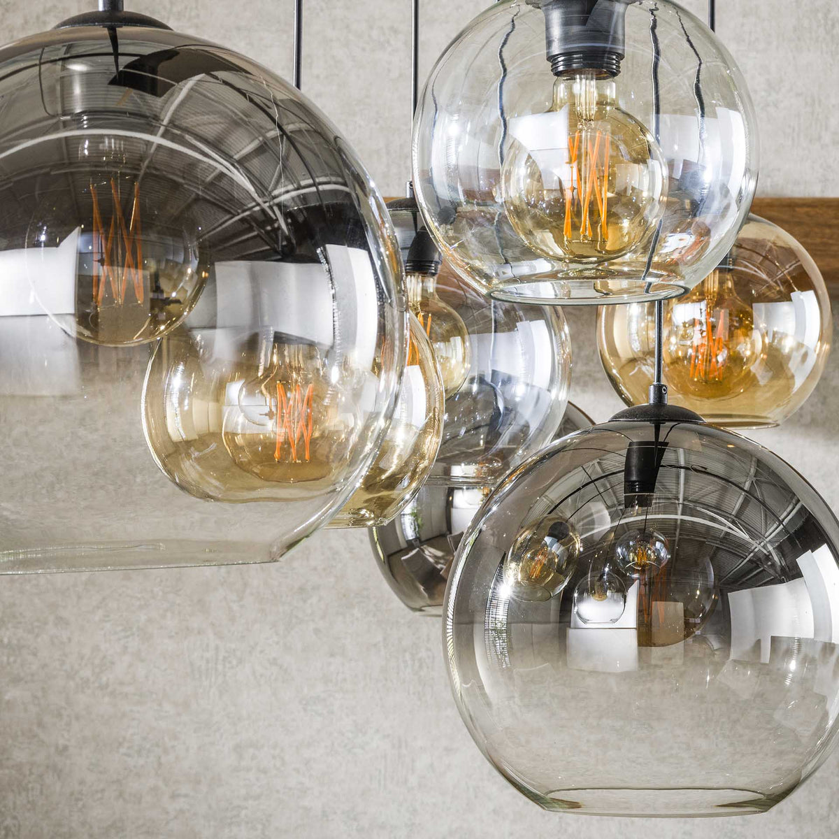 Hanging lamps - Modern Hanging Lamp Glass 7 - light Juliette - Dimehouse
