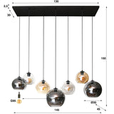 Hanging lamps - Modern Hanging Lamp Glass 7 - light Juliette - Dimehouse