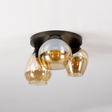 Ceiling lamp - Modern ceiling lamp 3 - light Felien amber glass - Dimehouse